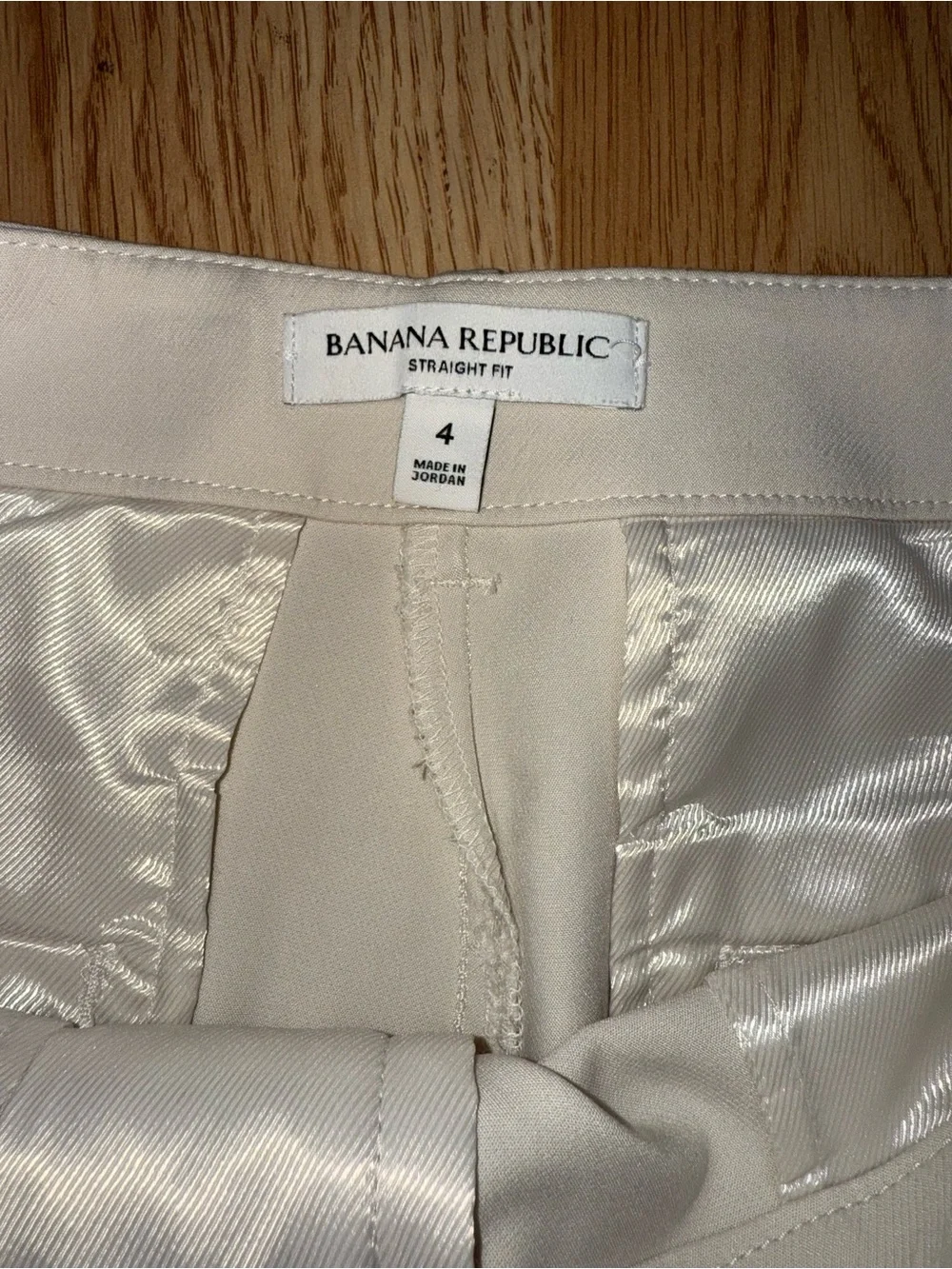 Banana Republic Women’s Ivory Wide-Leg Trousers Size 4